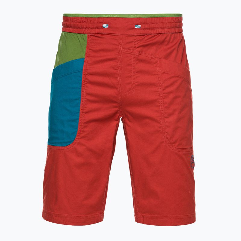 Pantaloncini da arrampicata La Sportiva da uomo Bleauser zafferano kale