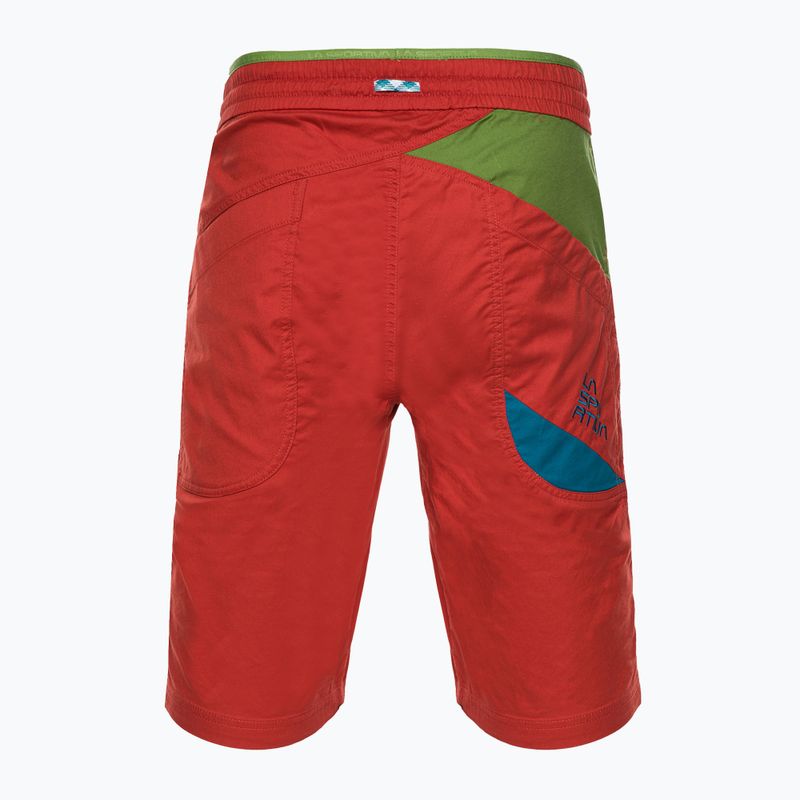 Pantaloncini da arrampicata La Sportiva da uomo Bleauser zafferano kale 2