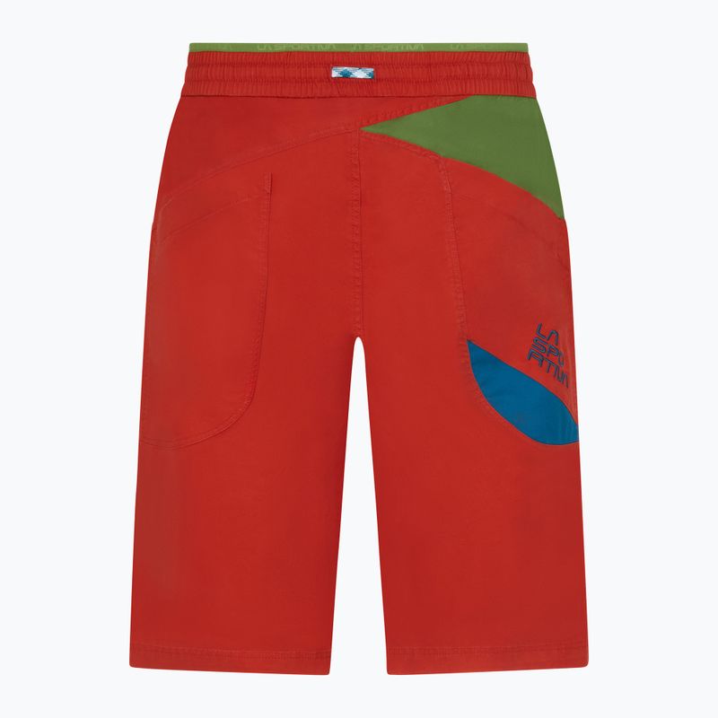 Pantaloncini da arrampicata La Sportiva da uomo Bleauser zafferano kale 6