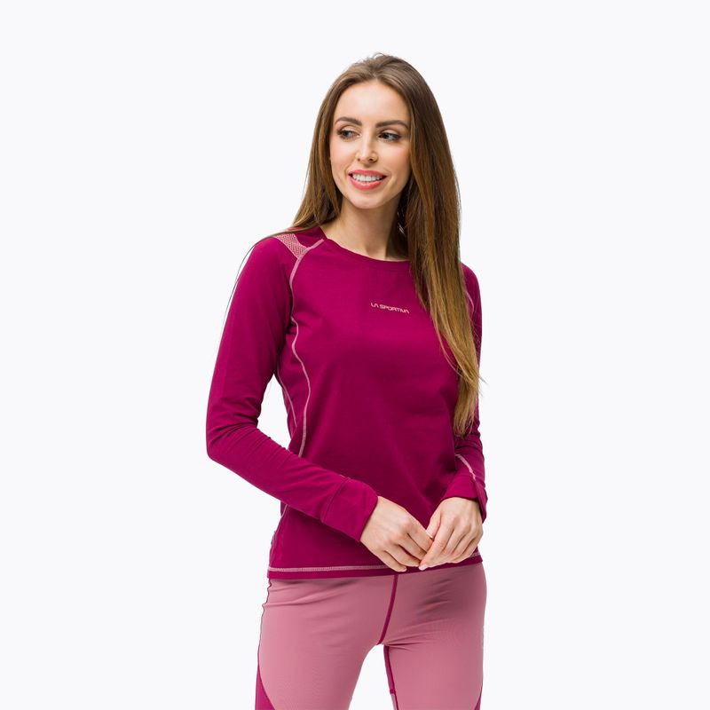 Maniche lunghe da arrampicata da donna La Sportiva Futura red plum