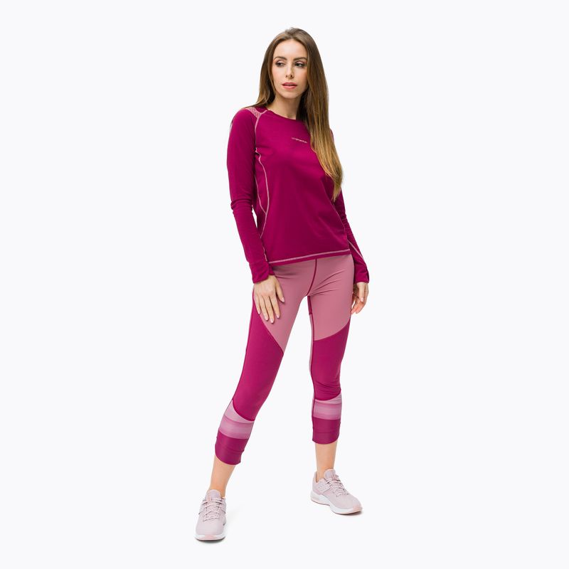 Maniche lunghe da arrampicata da donna La Sportiva Futura red plum 2
