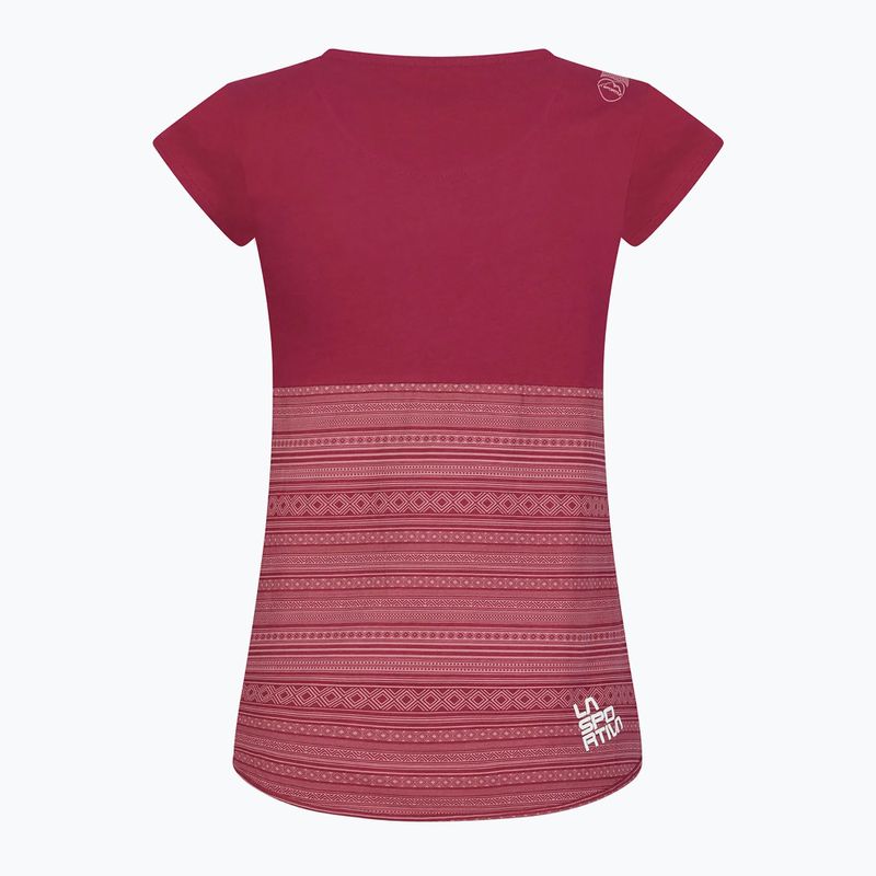 Maglia trekking La Sportiva donna Lidra rosso prugna 2