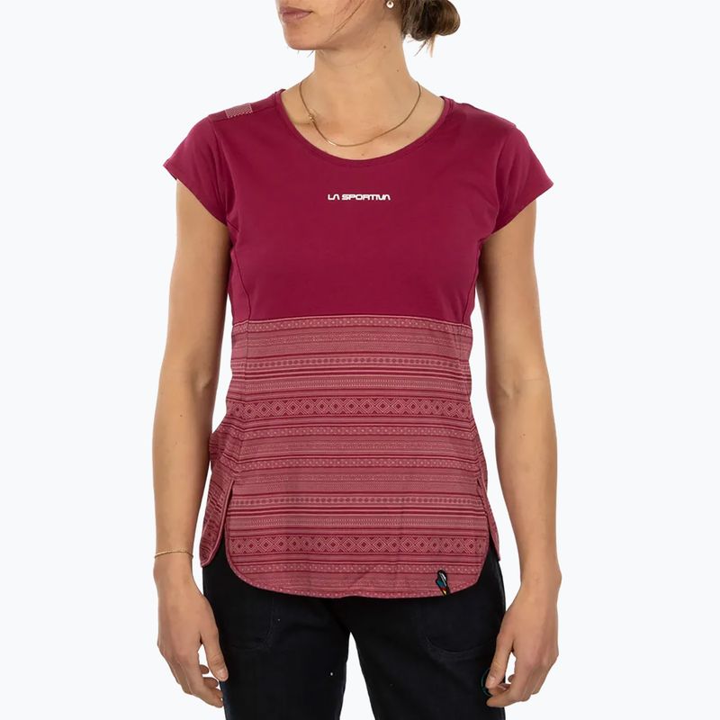 Maglia trekking La Sportiva donna Lidra rosso prugna 3