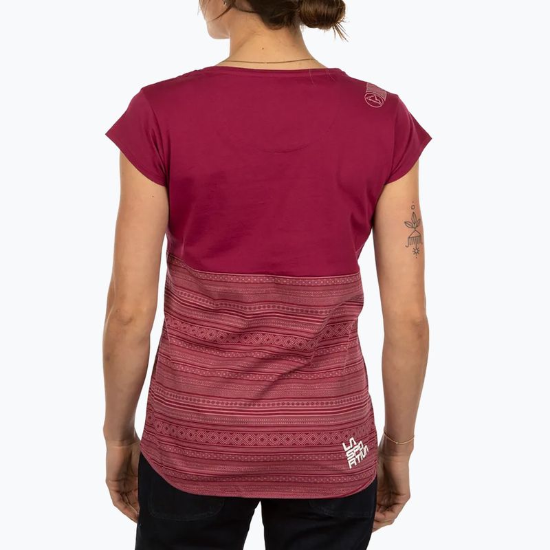 Maglia trekking La Sportiva donna Lidra rosso prugna 4