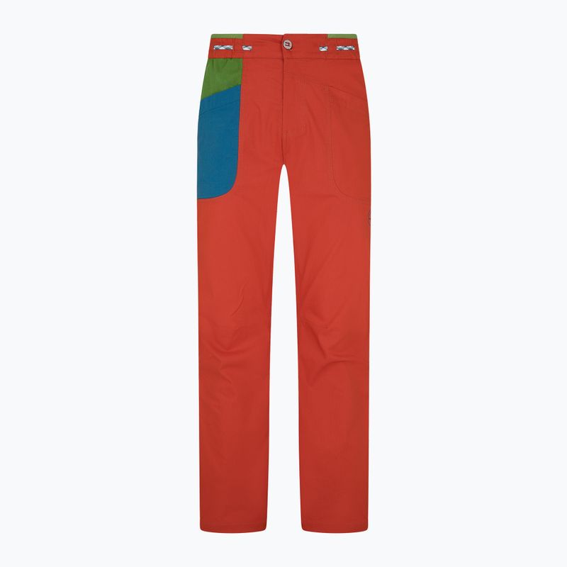 La Sportiva pantaloni da arrampicata da uomo Fuente zafferano kale 6