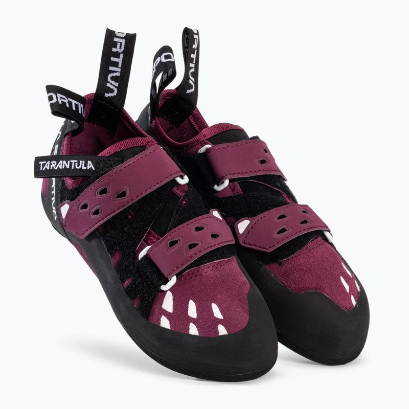 Scarpa da arrampicata La Sportiva Tarantula rosso prugna per donna 5
