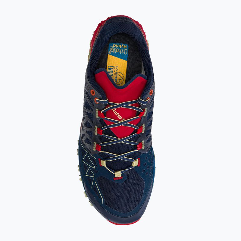 Scarpa da corsa La Sportiva Bushido II GTX da uomo blu notte/rosso tango 6