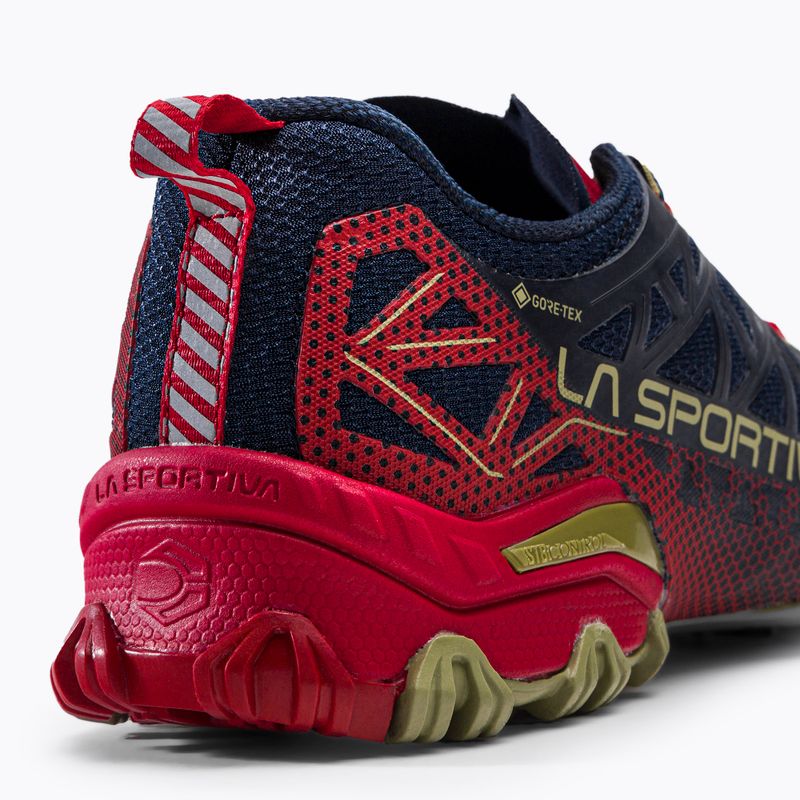 Scarpa da corsa La Sportiva Bushido II GTX da uomo blu notte/rosso tango 9