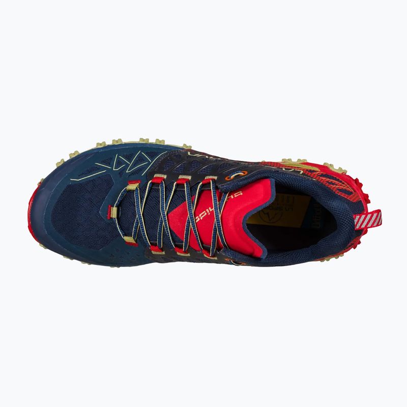 Scarpa da corsa La Sportiva Bushido II GTX da uomo blu notte/rosso tango 15