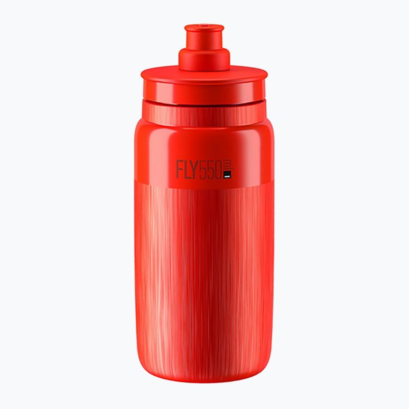 Elite FLY Tex 550 ml bottiglia da bici con logo rosso/grigio