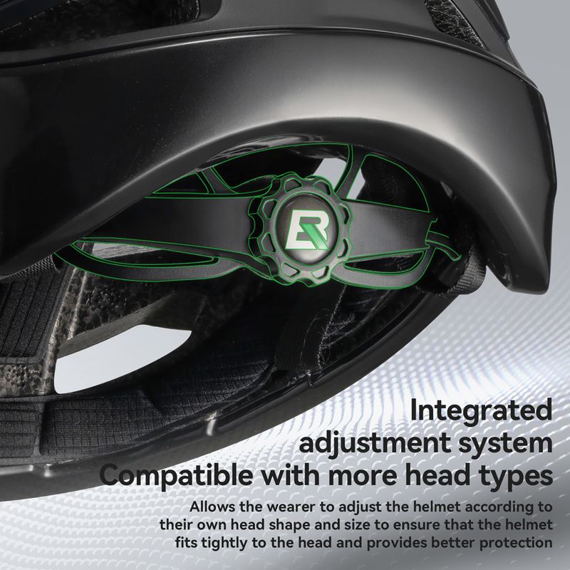 Casco da ciclismo Rockbros 100036001 With Remote Control and Warning Light black 3