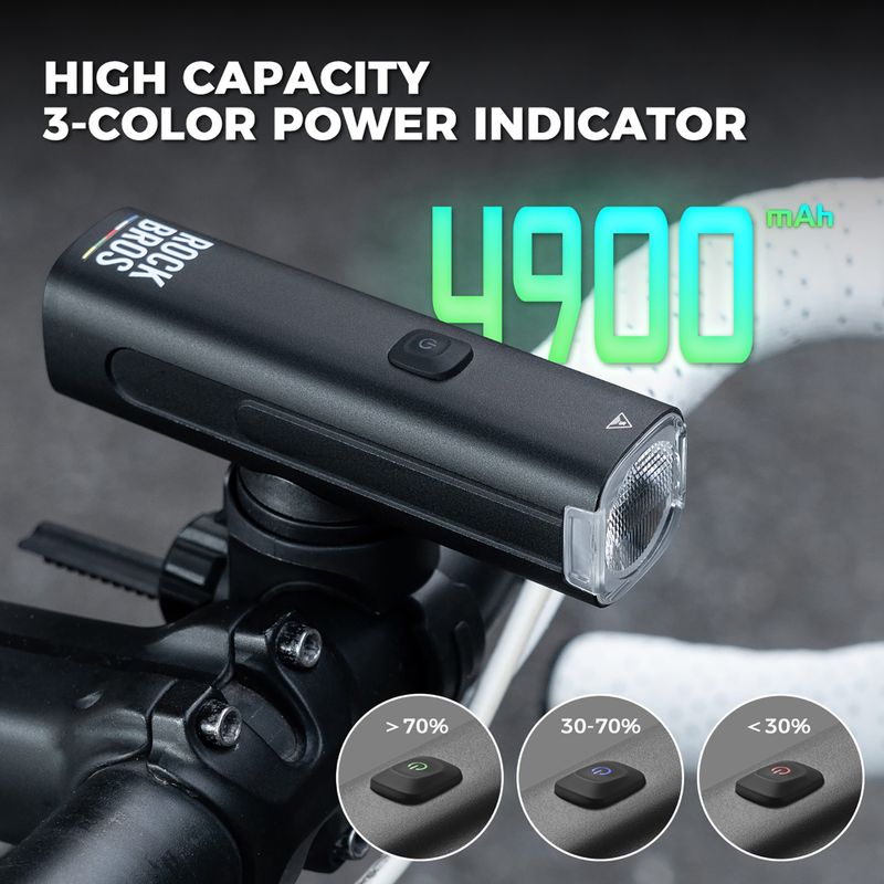 Faro anteriore per bici Rockbros 2410008003 Bike Front Light 1500 Lumen black 4