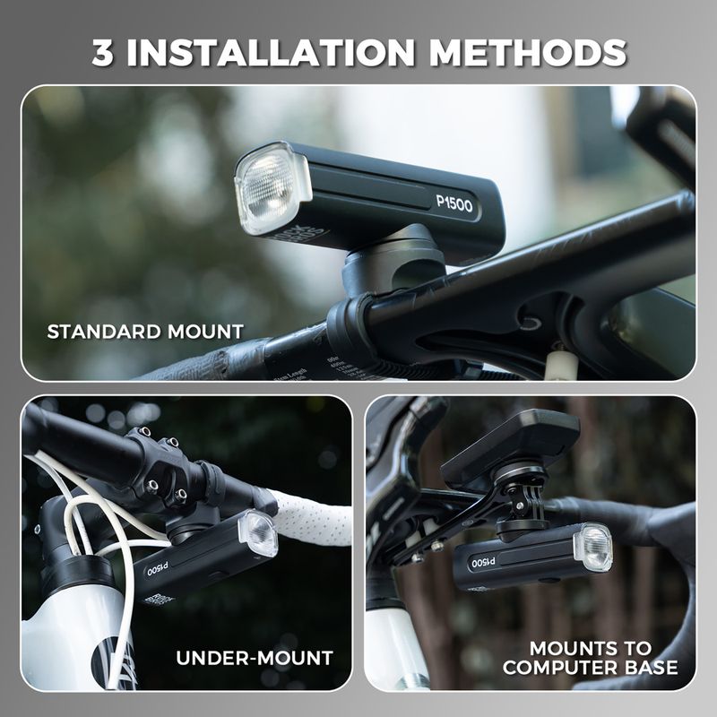 Faro anteriore per bici Rockbros 2410008003 Bike Front Light 1500 Lumen black 5