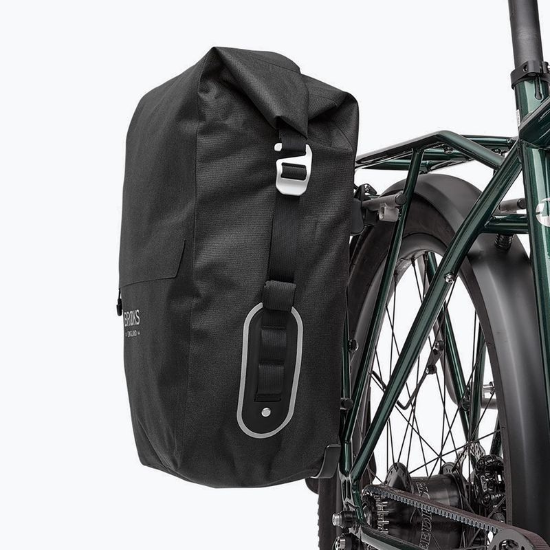 Brooks England Scape Pannier Large 18-22 l borsa da bici nera 7