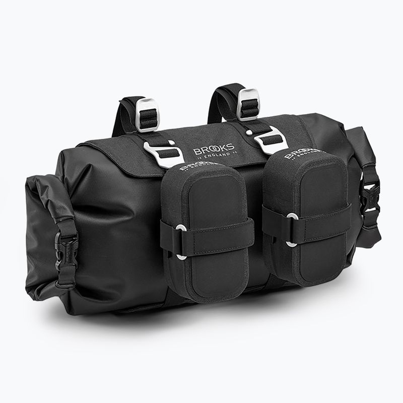 Brooks England Scape Roll 9-11 l nero manubrio bicicletta borsa 5