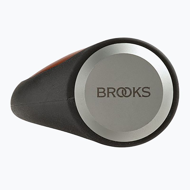 Brooks England Manopole ergonomiche per manubri in pelle al miele 3