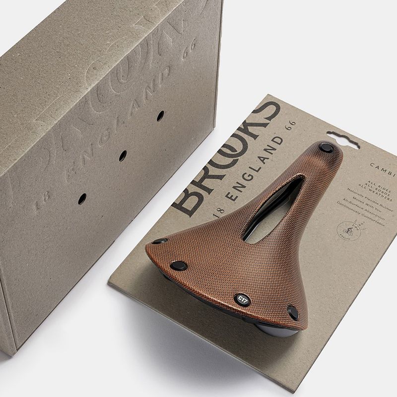 Brooks England C17 Sella da bicicletta arancione intagliata 8