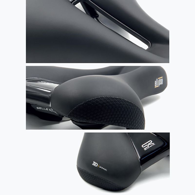 Sella da bicicletta Selle Royal Premium Moderate 60st. Ellisse nero 7