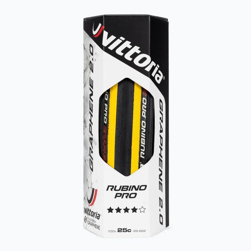 Pneumatico per bicicletta Vittoria Rubino Pro G2.0 nero/giallo 2