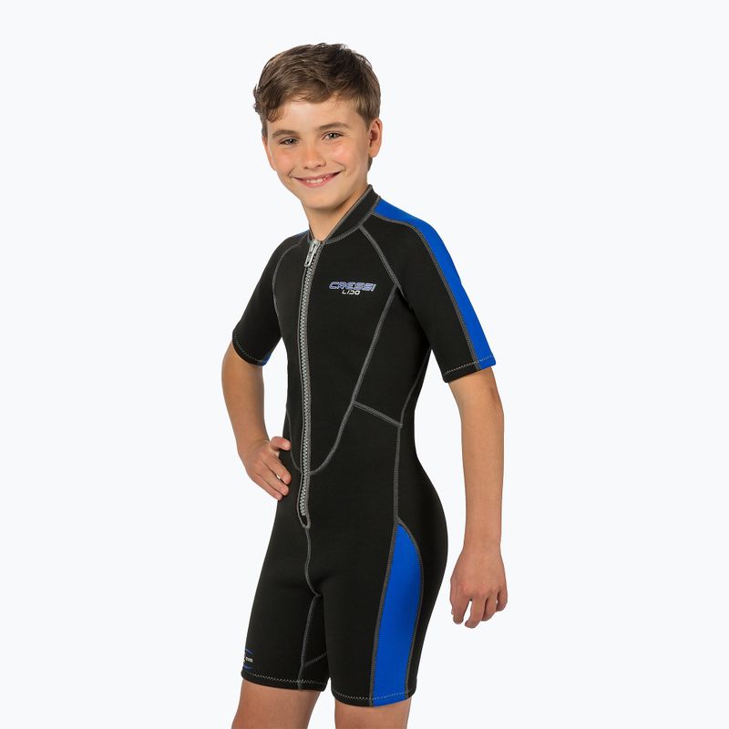 Muta da bambino Cressi Lido Shorty 2 mm nero/blu