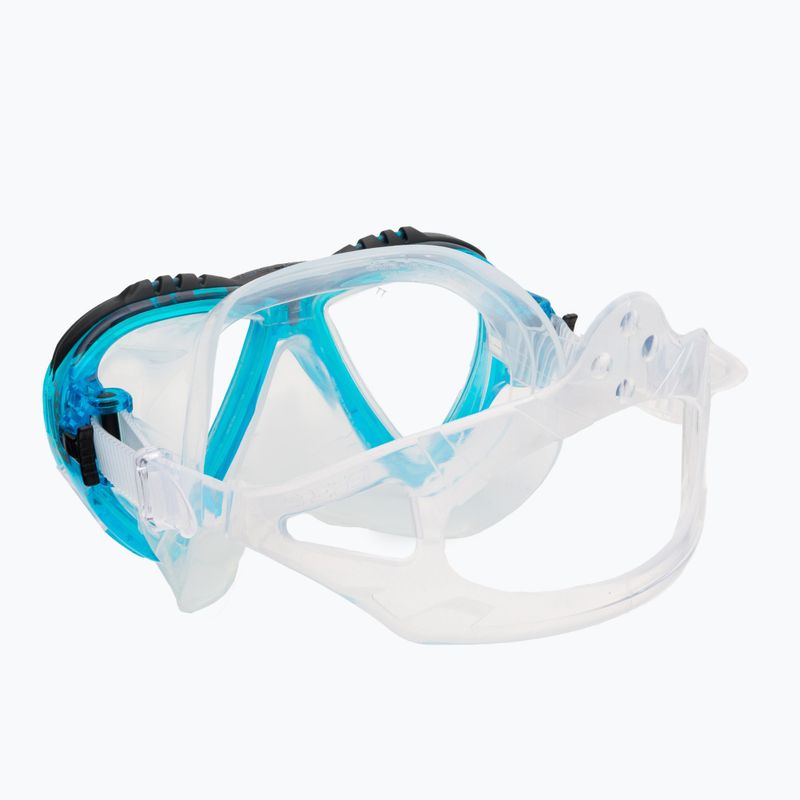 Maschera subacquea Cressi Lince trasparente/acquamarina 4