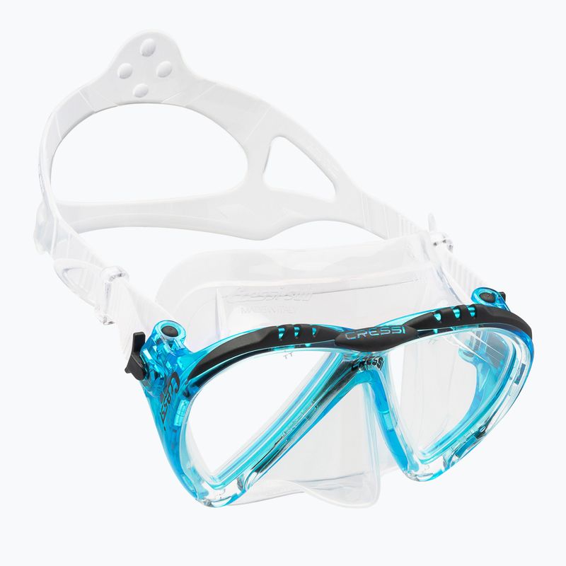 Maschera subacquea Cressi Lince trasparente/acquamarina 6