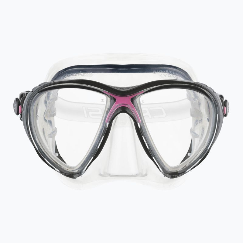 Maschera subacquea Cressi Big Eyes Evolution trasparente/rosa 2