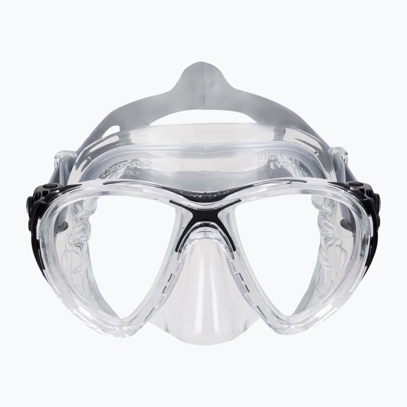 Cressi Big Eyes Evolution maschera subacquea cristallo/nero 2