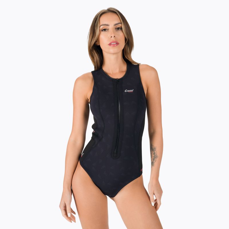 Costume intero da donna in neoprene Cressi Termico 2 mm nero