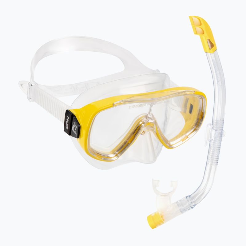 Kit snorkeling per bambini Cressi Onda + Mexico chiaro/giallo