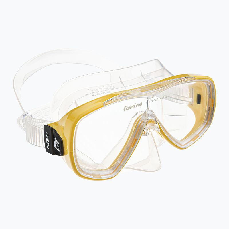 Maschera subacquea Cressi Onda chiara/gialla