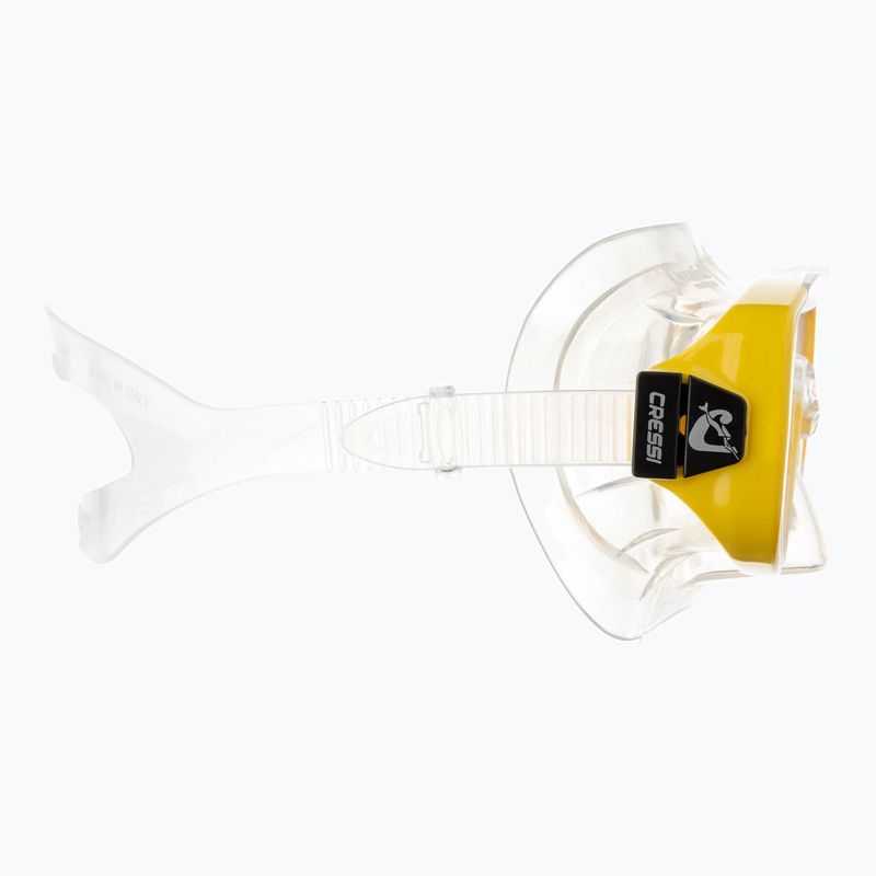 Maschera subacquea Cressi Onda chiara/gialla 3