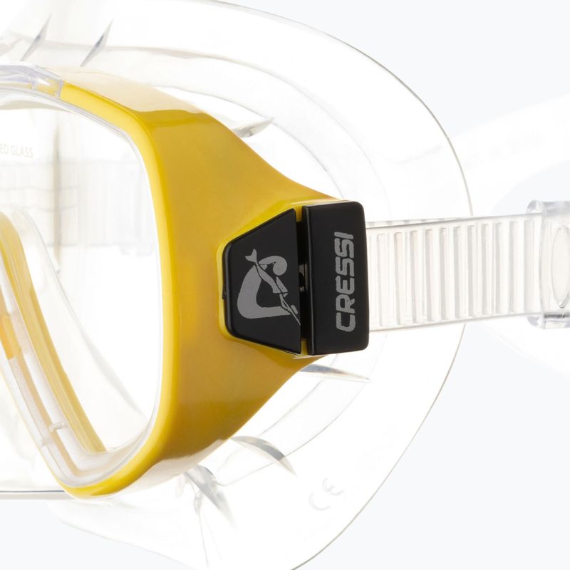 Maschera subacquea Cressi Onda chiara/gialla 4