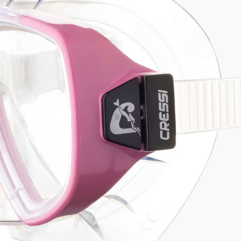 Maschera subacquea Cressi Onda trasparente/rosa 4