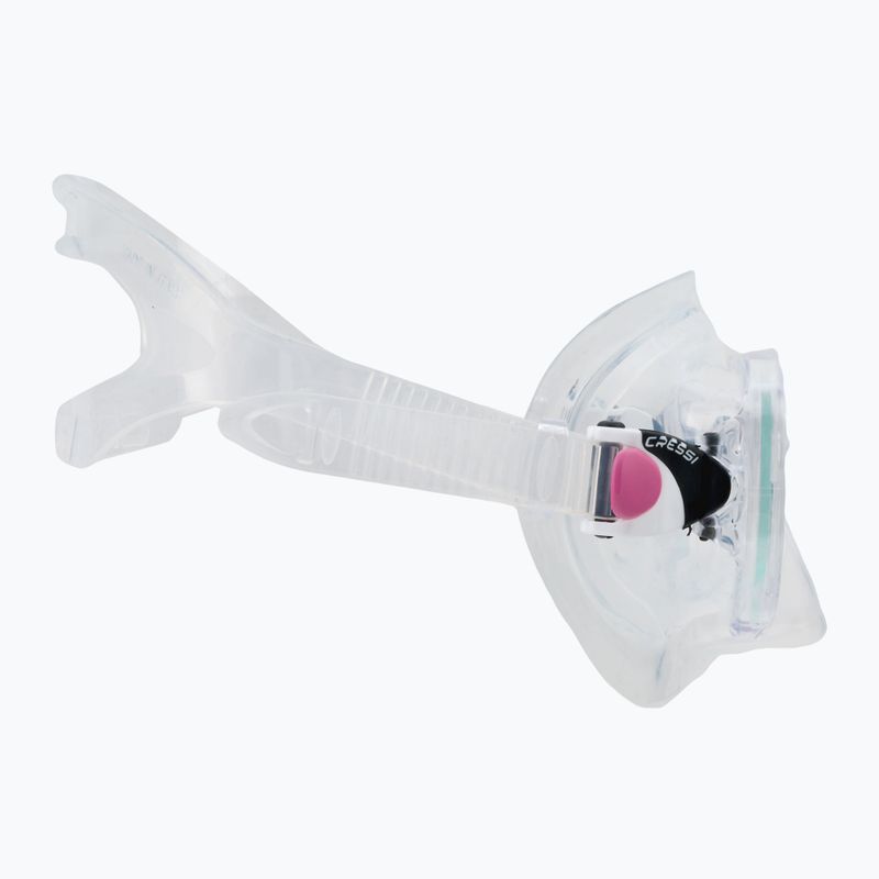 Maschera subacquea Cressi Marea trasparente/rosa 3