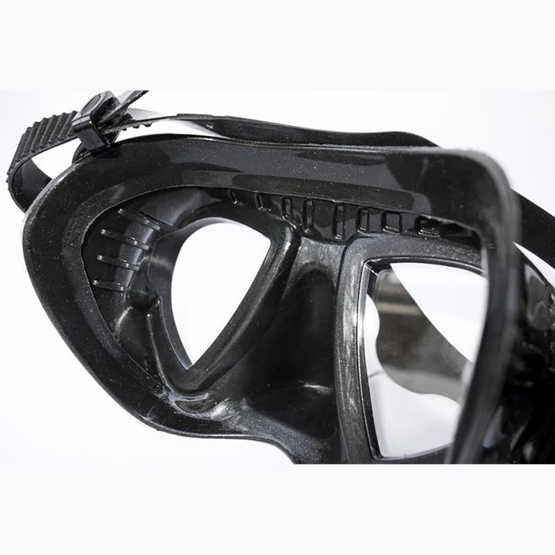 Maschera subacquea Cressi Nano nero/nero/argento 3