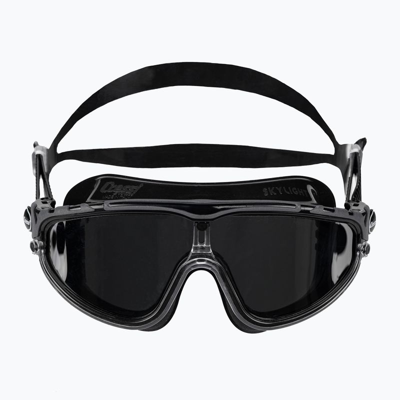 Maschera da bagno a specchio Cressi Skylight nero/nero grigio 2