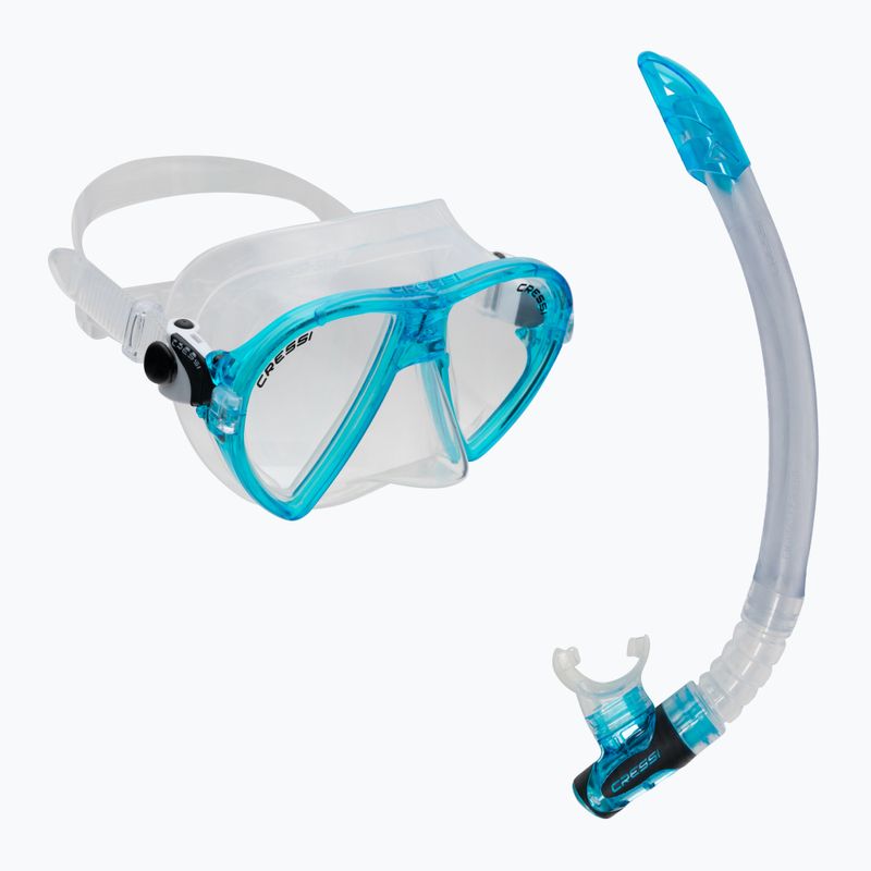 Set da snorkeling Cressi Ocean + Gamma trasparente/acquamarina