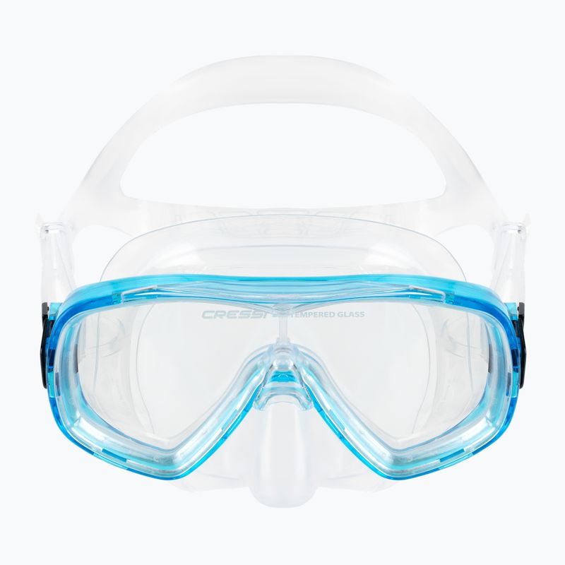 Set da snorkeling per bambini Cressi Ondina + Top trasparente/acquamarina 2