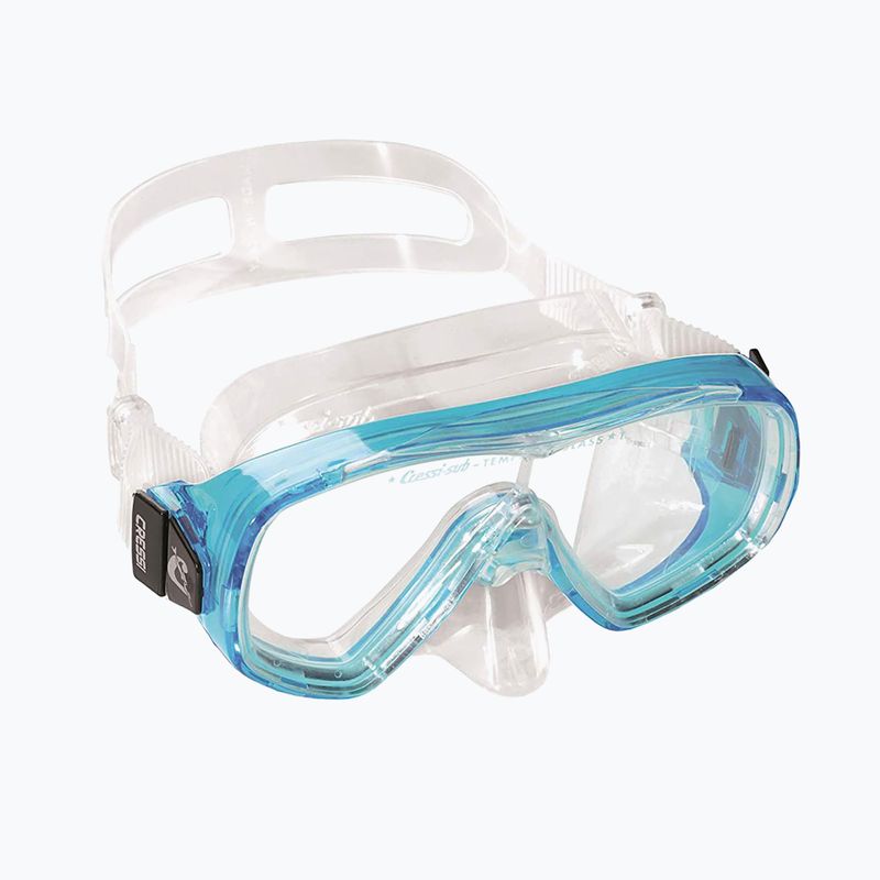 Set da snorkeling per bambini Cressi Ondina + Top trasparente/acquamarina 10