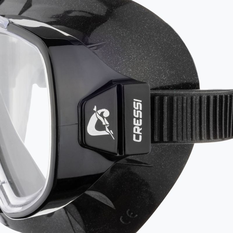 Maschera subacquea Cressi Onda nero/nero 4