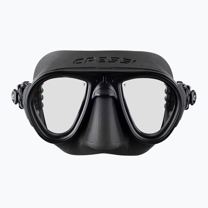 Cressi Calibro Ultravision nero/nero/argento lenti maschera subacquea 2