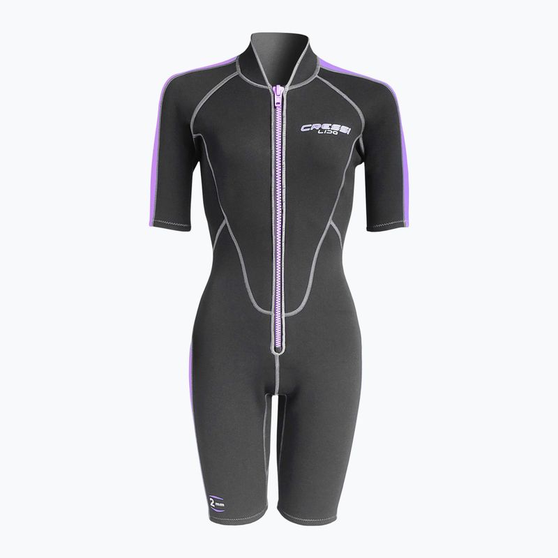 Muta da donna Cressi Lido Shorty 2 mm nera/lilla