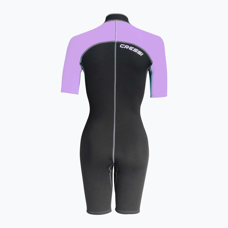 Muta da donna Cressi Lido Shorty 2 mm nera/lilla 2