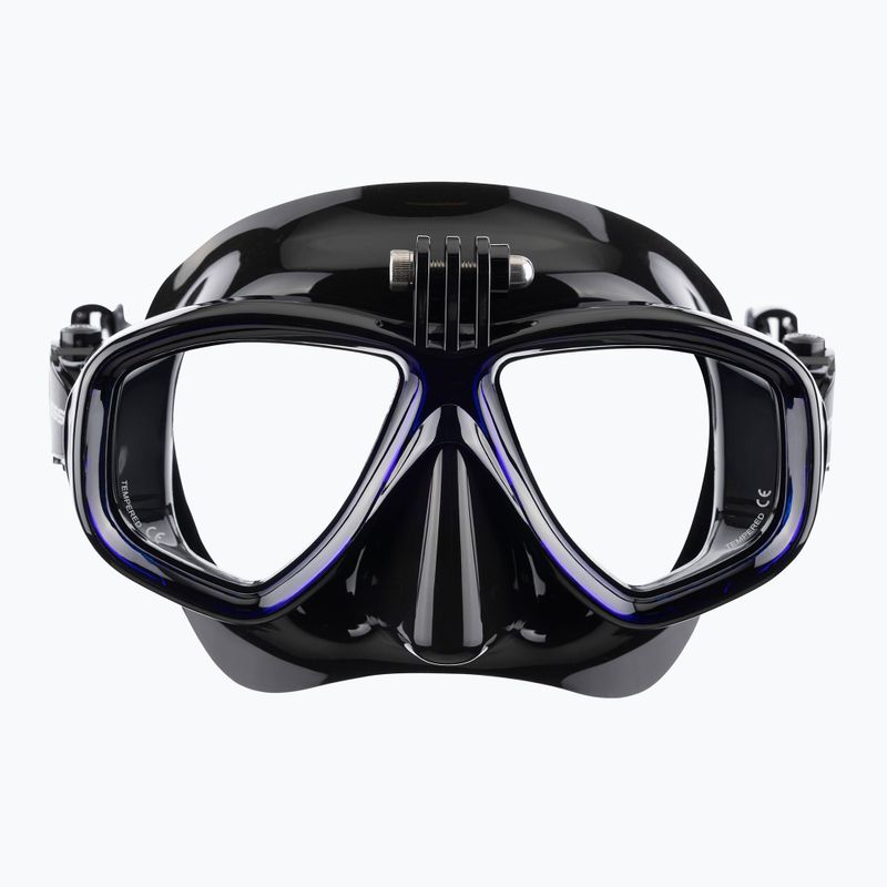 Maschera subacquea Cressi Action nero/blu 2