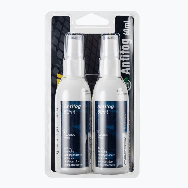 Cressi Fluido antiappannamento per occhiali e maschere 2 pak 60 ml