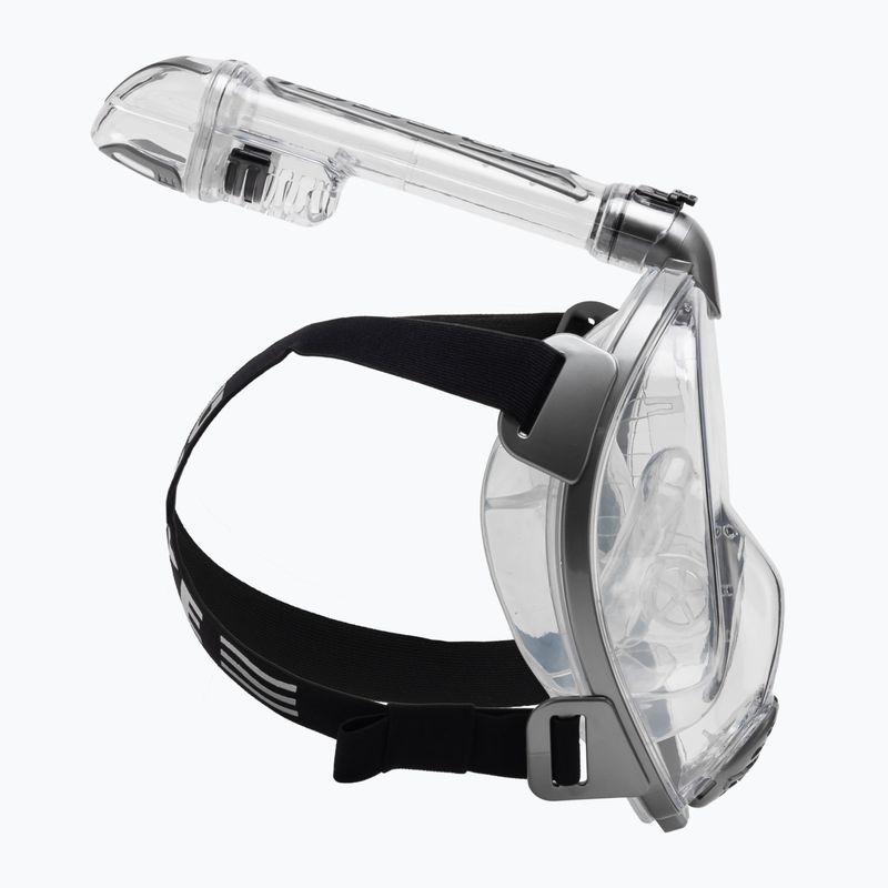 Maschera da snorkeling Cressi Duke Dry Full Face trasparente/argento 3
