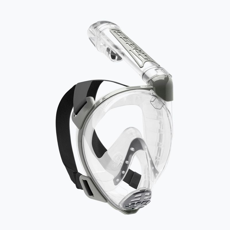 Maschera da snorkeling Cressi Duke Dry Full Face trasparente/argento 7
