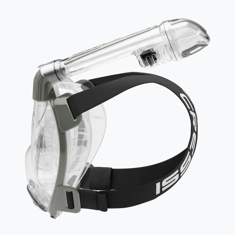 Maschera da snorkeling Cressi Duke Dry Full Face trasparente/argento 9