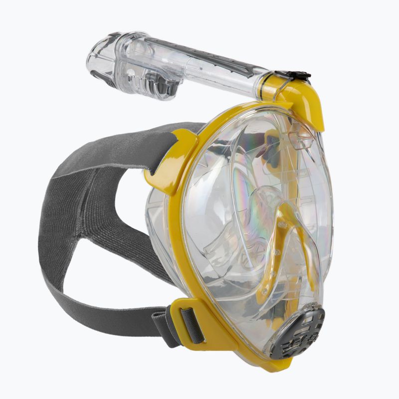 Maschera da snorkeling Cressi Duke Dry Full Face chiara/gialla